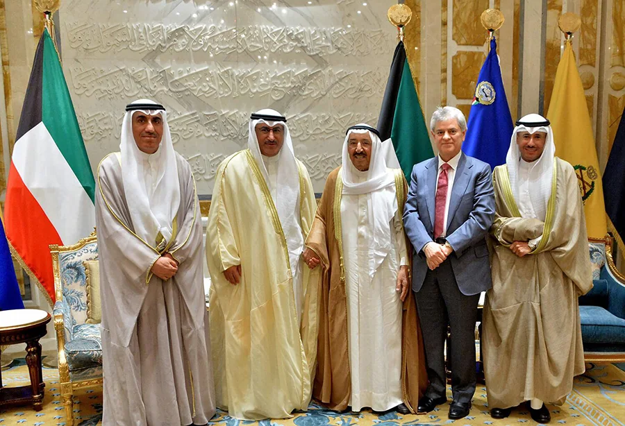 The late Amir of Kuwait, Sheikh Sabah Al-Ahmad Al-Jaber Al-Sabah, honouring Dr. Salah Alnajem on winning the WSIS Prize 2017.